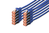 Scheda Tecnica: DIGITUS Confezione 10 LAN Cable Cat.6 S/FTP Schermati - Mt 0,25 Colore Blu