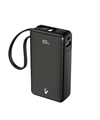 Scheda Tecnica: Vultech Powerbank Con Schermo LCD 10000 mAh USB E Type C - Quickcharge 35w Pps Nero, Cavo Intelgrato