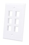 Scheda Tecnica: Intellinet Placca Porta Frutti - 6 Posti Mod.503 Bianco
